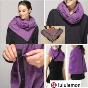 Lululemon Vinyasa Convertible Customizable Snap Button Purple Scarf